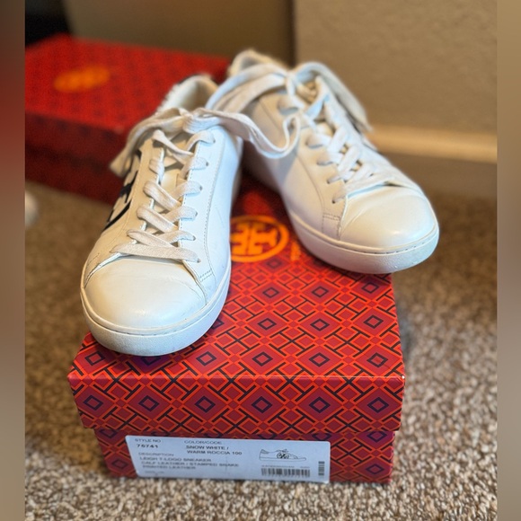 Tory Burch Shoes - Tory Burch Snow White Leather Sneakers